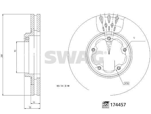 Disc frana SWAG 33102209